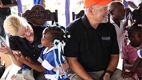 Bob Parsons with Hope for Haiti Charity