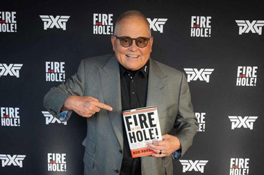 Bob Parsons points to his best selling book, Fire In The Hole!